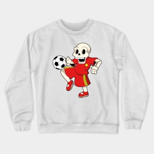 Skeleton at Soccer Sports Crewneck Sweatshirt